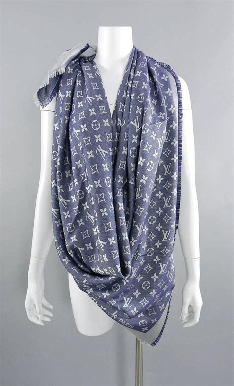 lv dcarf|louis vuitton denim scarf.